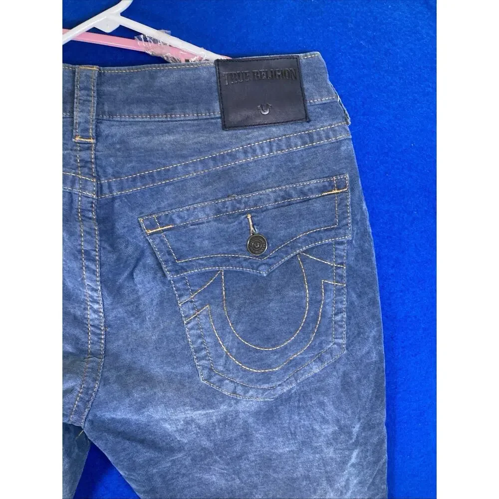 True Religion Geno Relaxed Slim Jeans Mens Size 36 Blue Denim